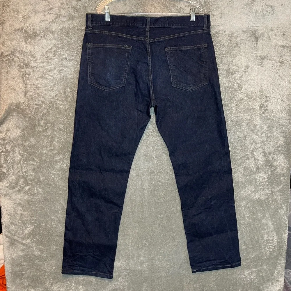 Signature Levis Mens Straight Leg Denim Jean 38x31* Americana Smart Casual Dark